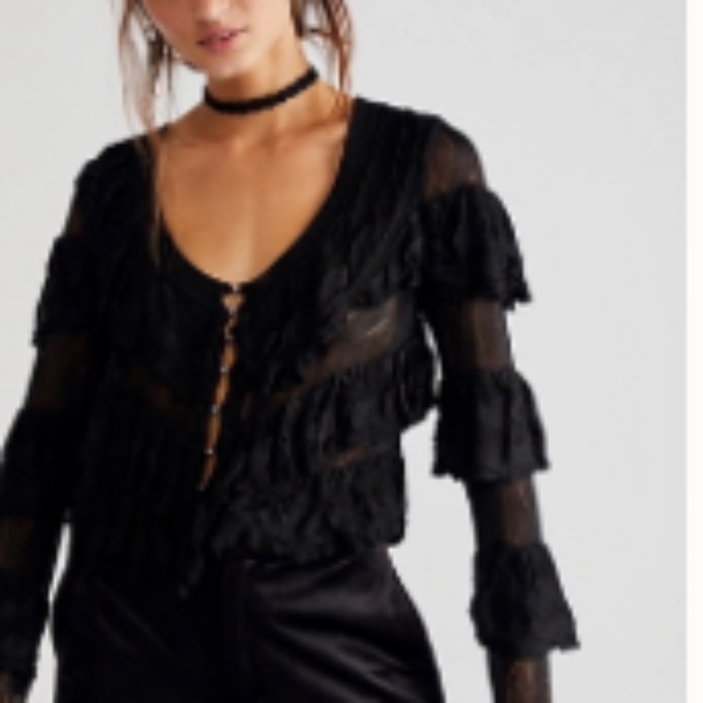 NWT Ruffle Cardi by Free People